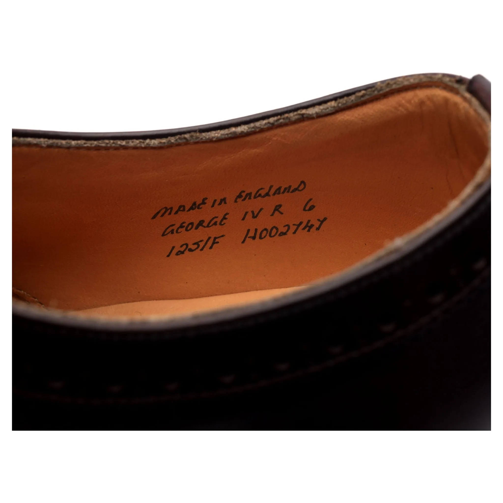 'George IV' Burgundy Leather Derby UK 6 F