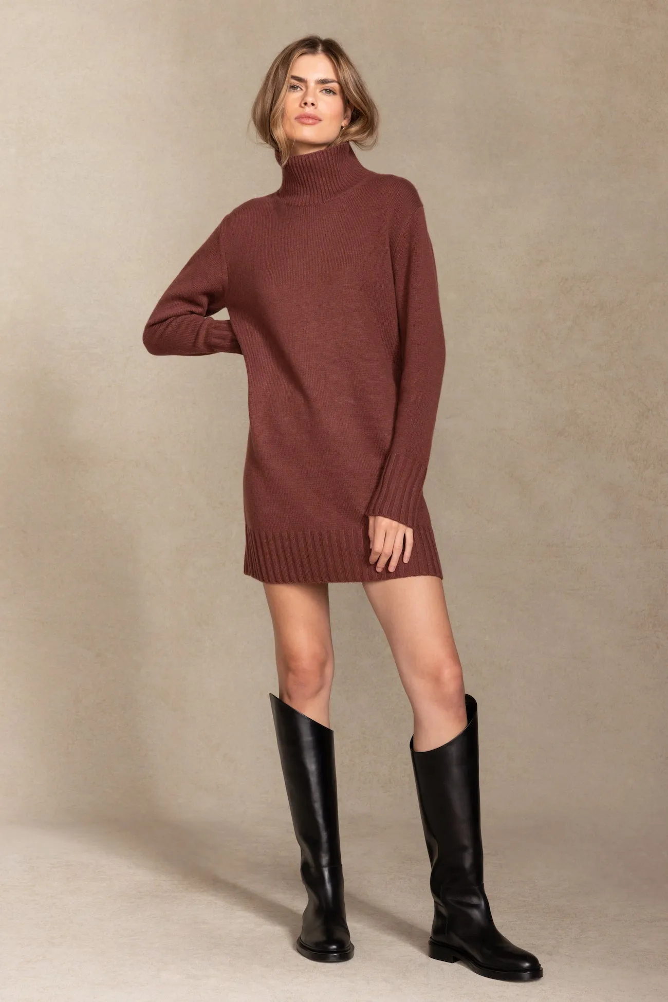 GIANNA TURTLENECK MINI DRESS