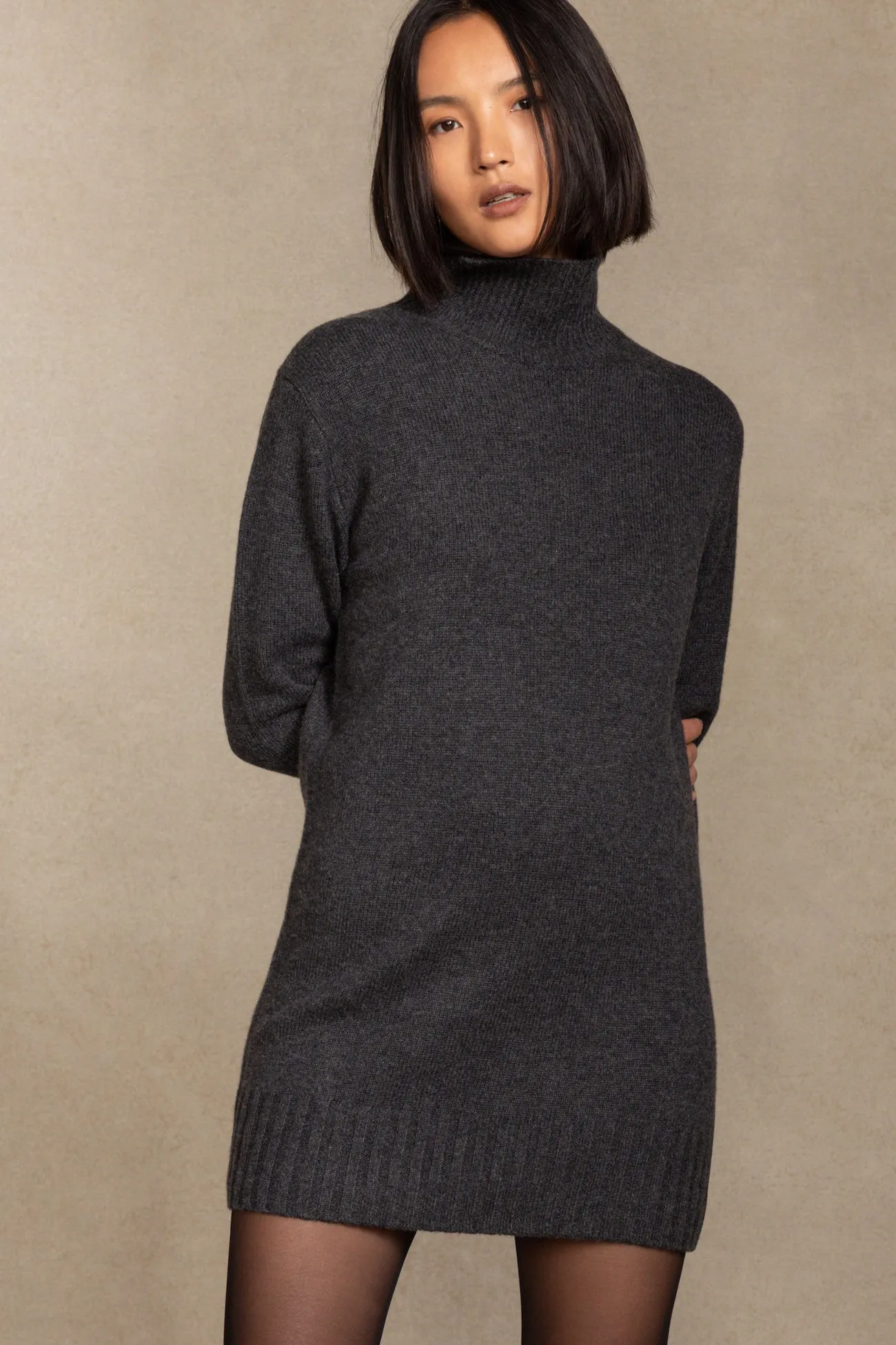 GIANNA TURTLENECK MINI DRESS