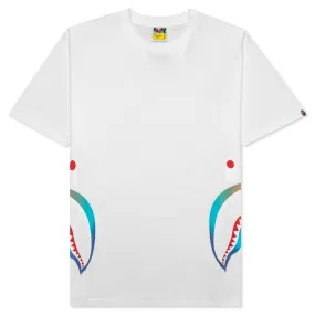 Gradation Side Shark Tee - White