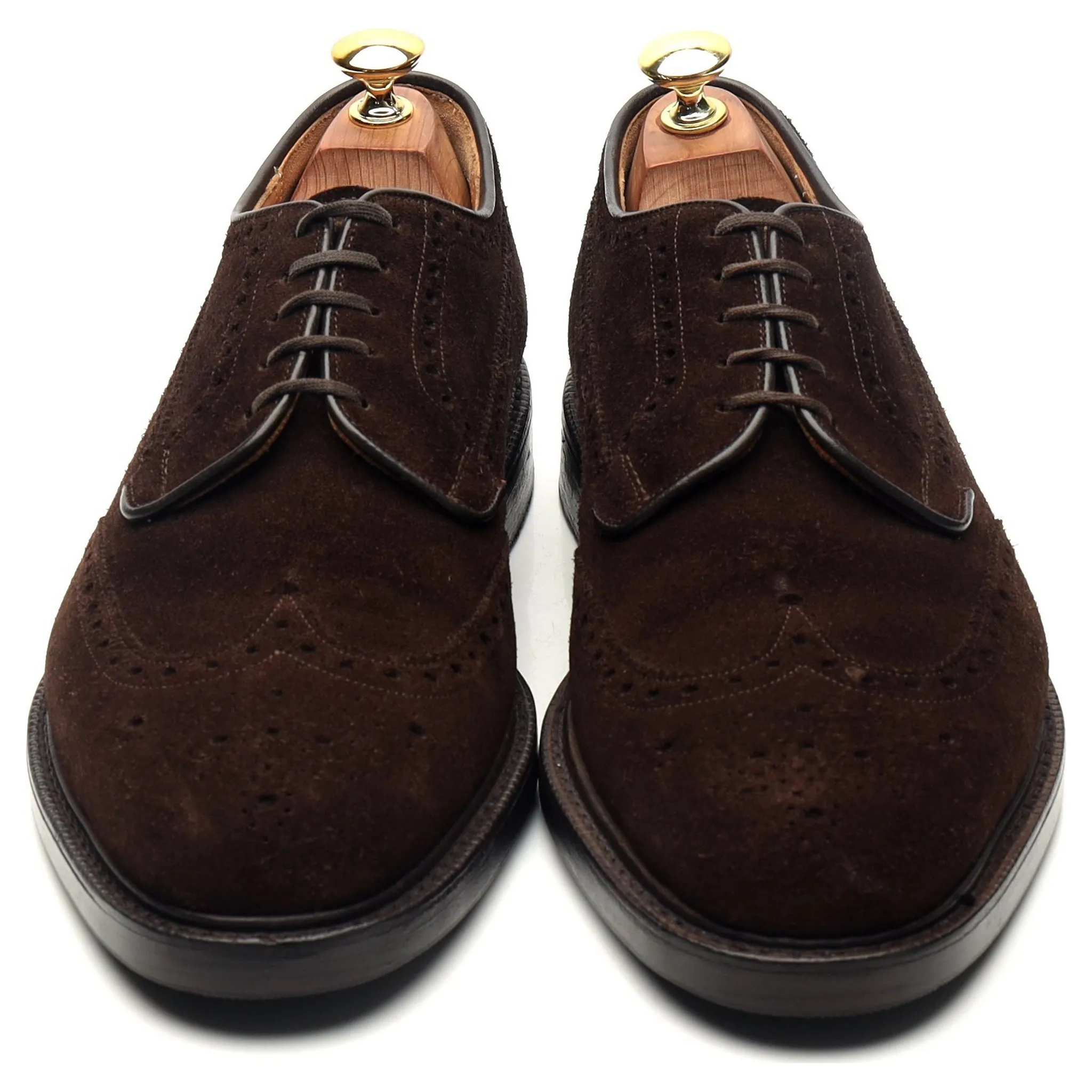 'Grafton' Dark Brown Suede Derby Brogues UK 8.5 G