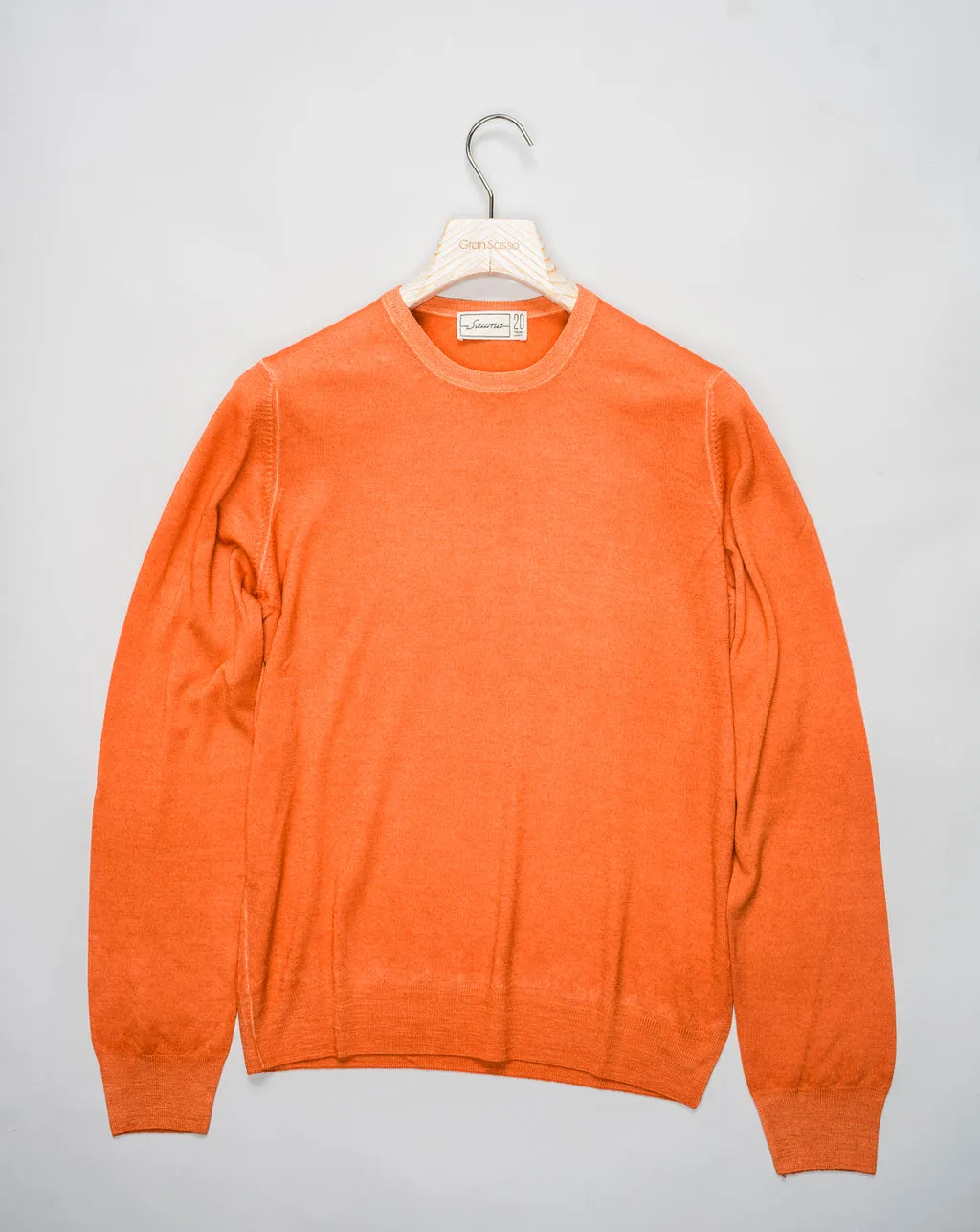 Gran Sasso Sauma 20th Anniversary Vintage Merino Crew Neck / Orange