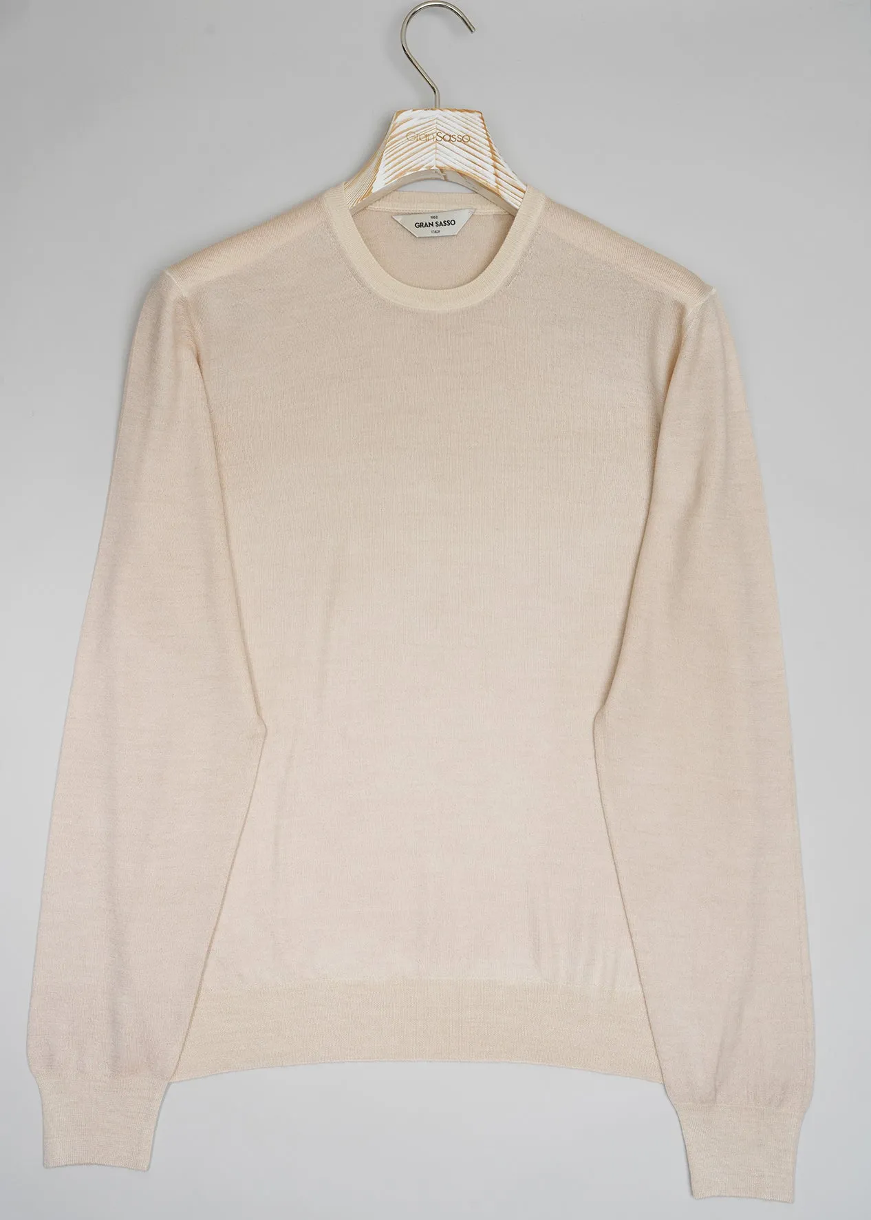 Gran Sasso Vintage Merino Crew Neck / Light Sand