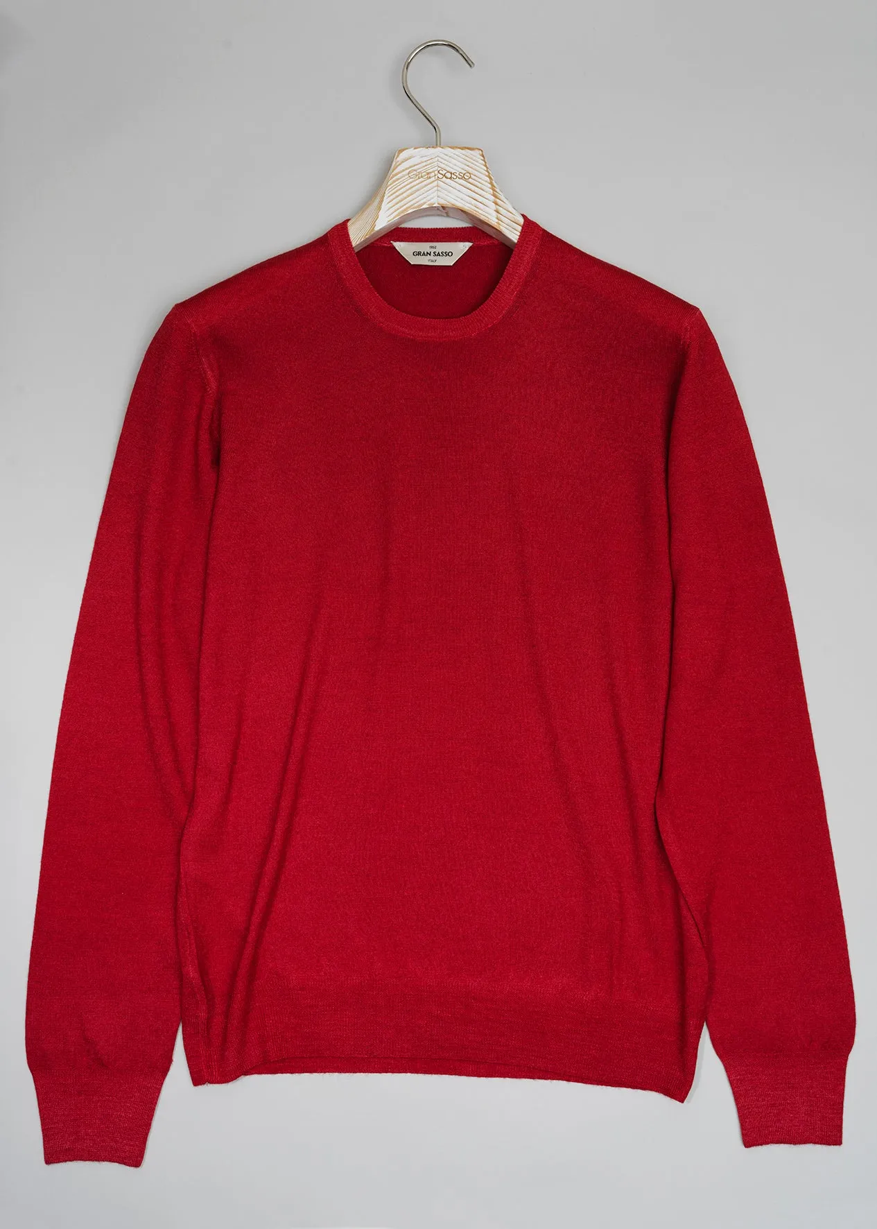 Gran Sasso Vintage Merino Crew Neck / Red