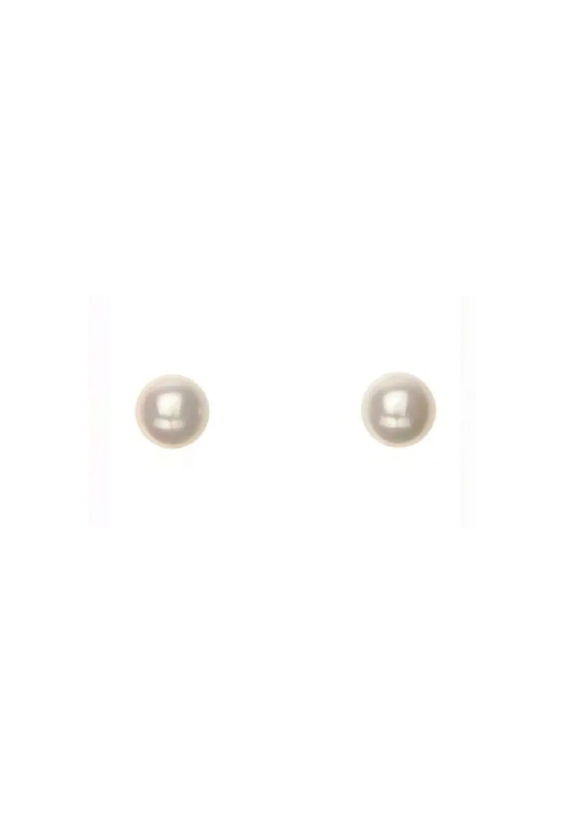 GREGORY LADNER 6MM WHITE PEARL STUD - RHODIUM