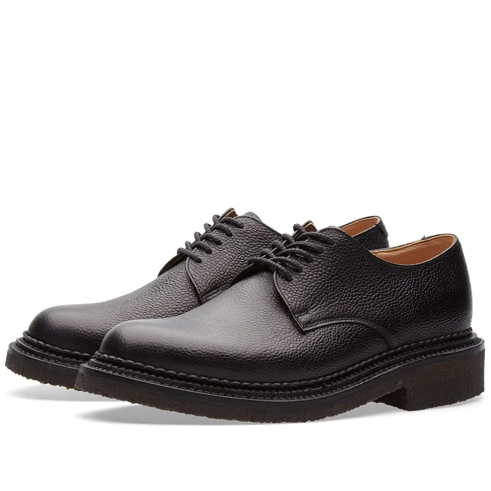 Grenson x Nick Wooster NW2 Crepe Sole Derby ShoeBlack Grain