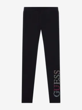 Guess Girls Logo Leggings in Black