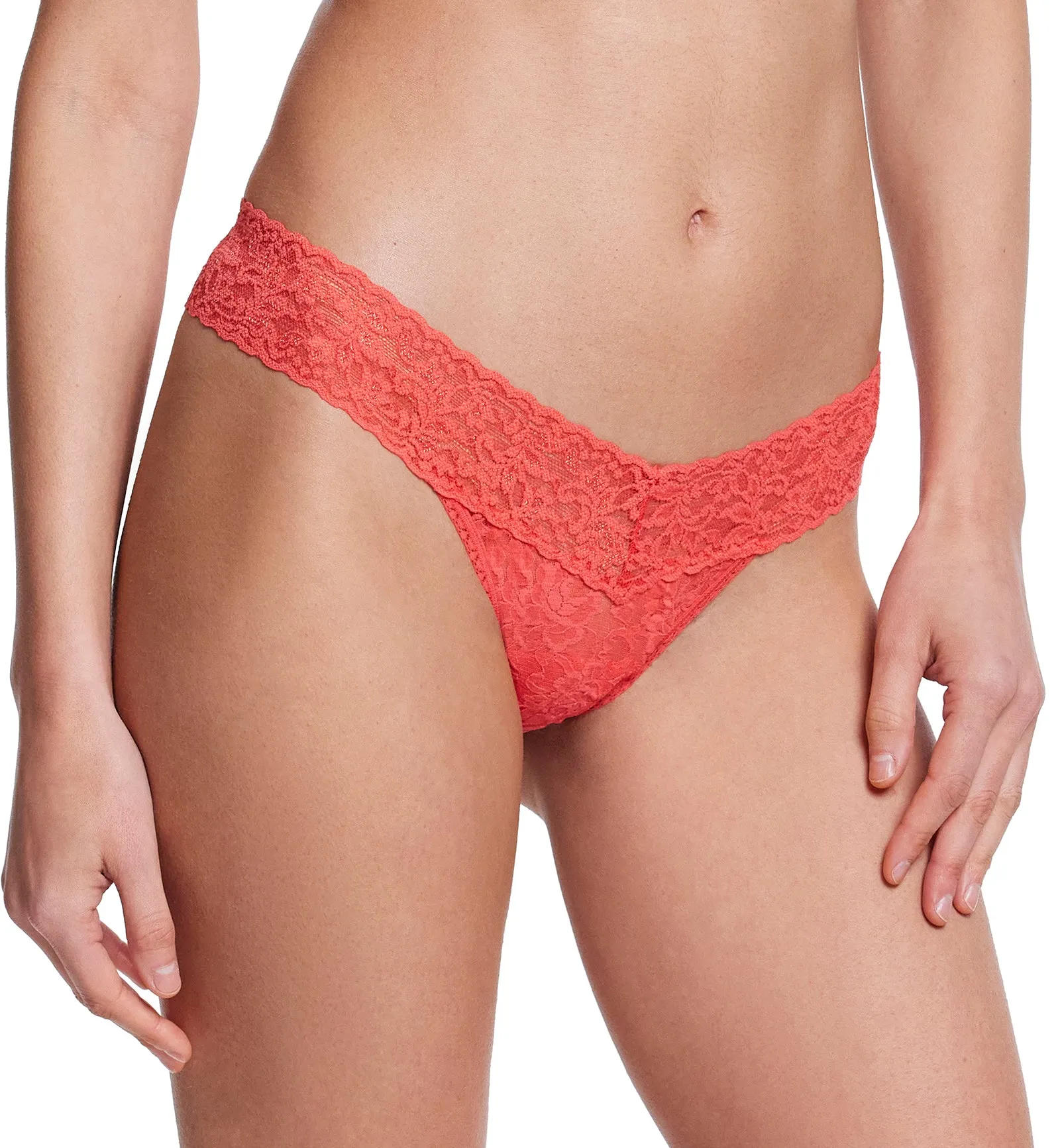 Hanky Panky Signature Lace Low Rise Thong (4911P) - Hibiscus Bloom