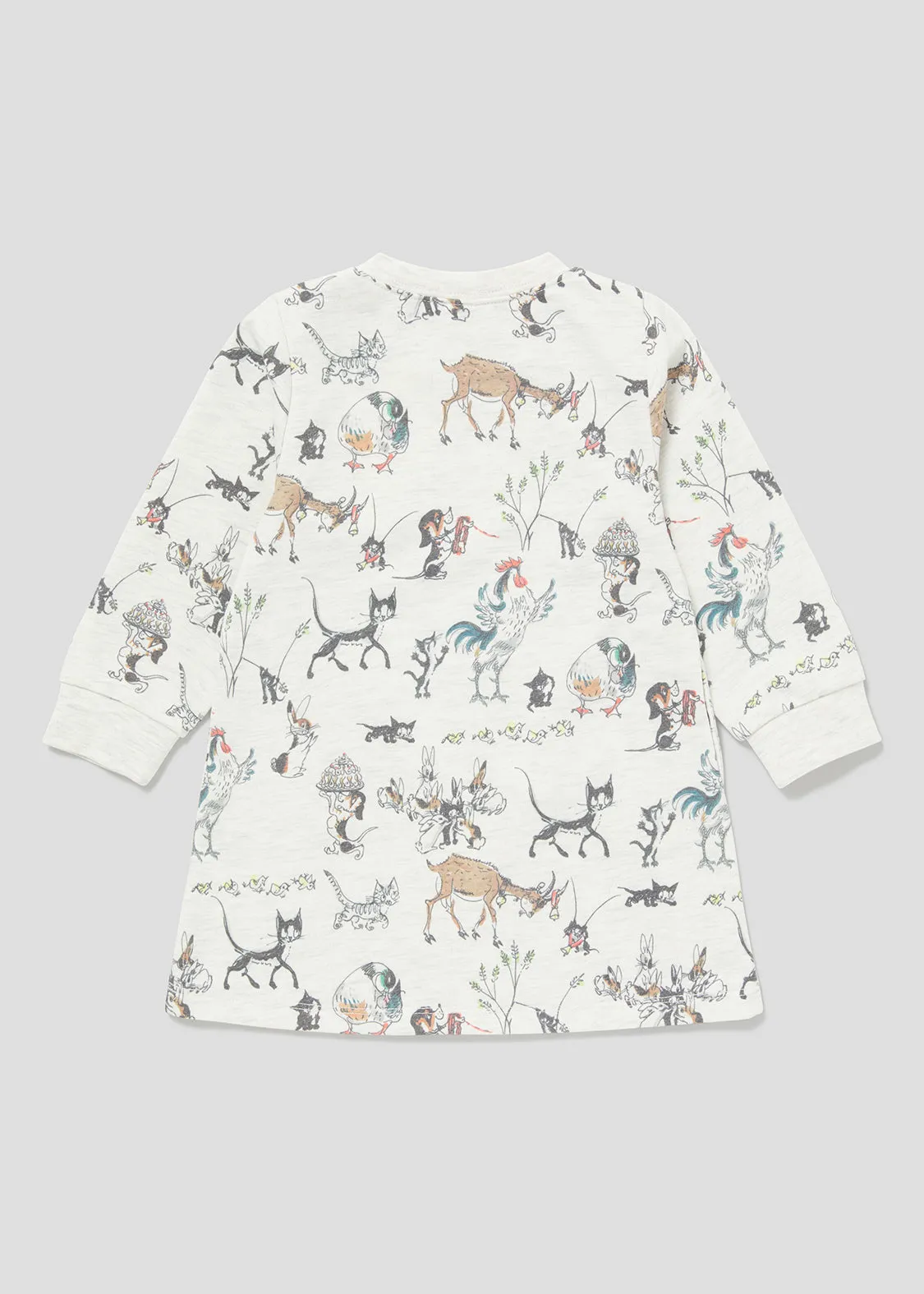 Hans Fischer Long Sleeve Sweat One-Piece (Hans Fischer_Animals Pattern) - baby