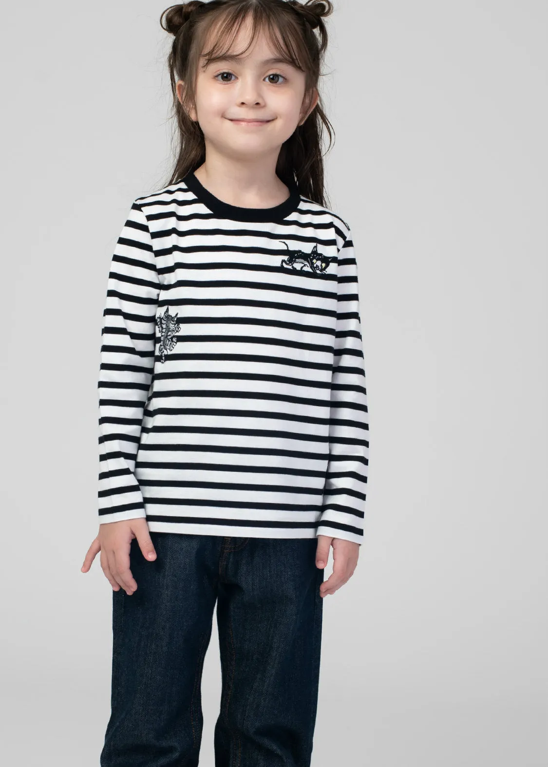 Hans Fischer Long Sleeve Tee (Hans Fischer_Family Stripes) - kids