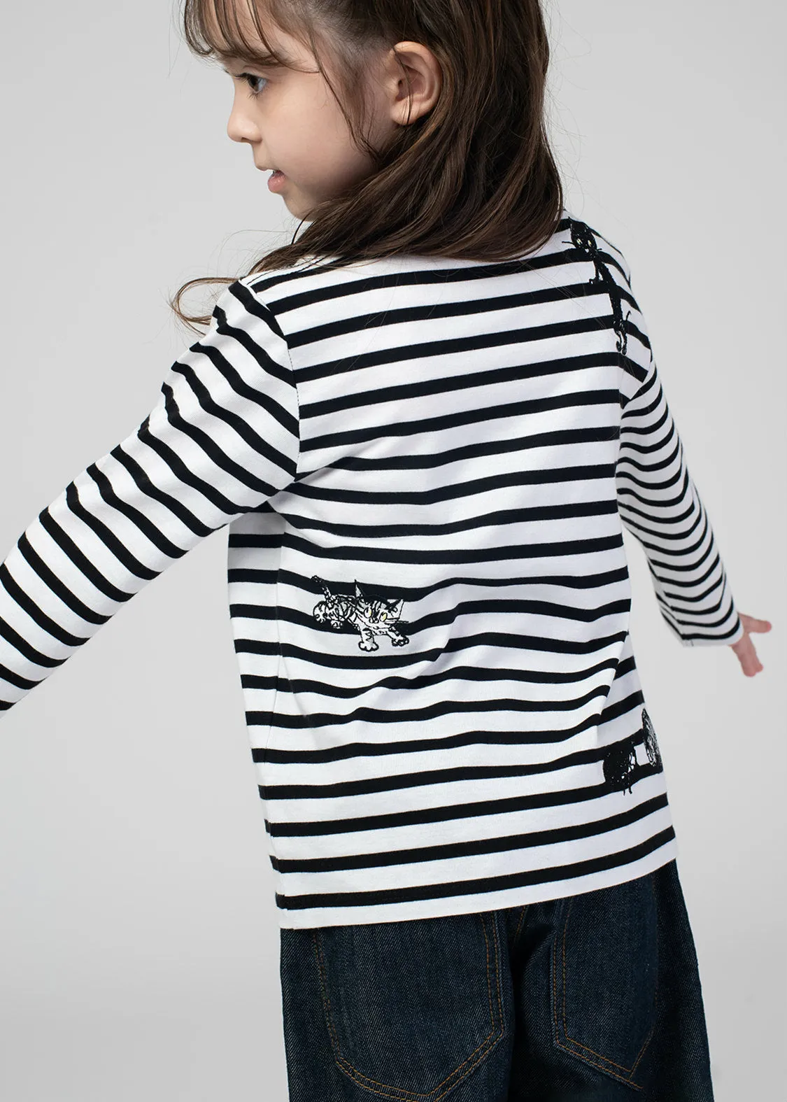 Hans Fischer Long Sleeve Tee (Hans Fischer_Family Stripes) - kids