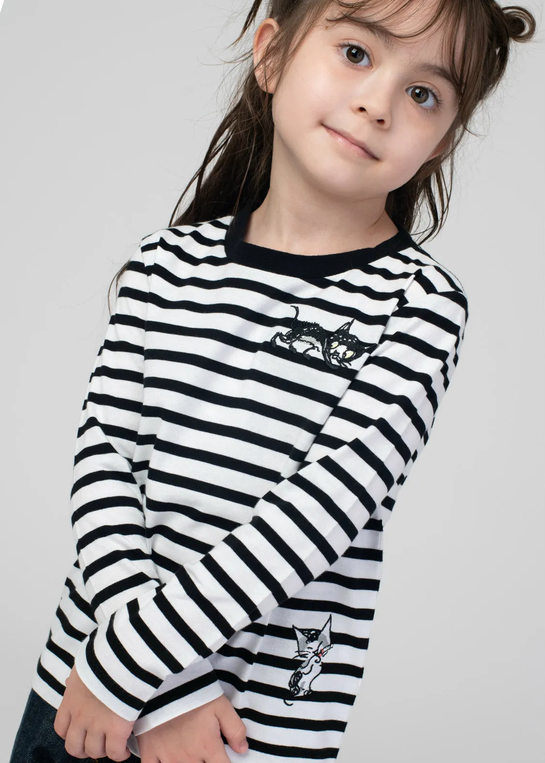 Hans Fischer Long Sleeve Tee (Hans Fischer_Family Stripes) - kids