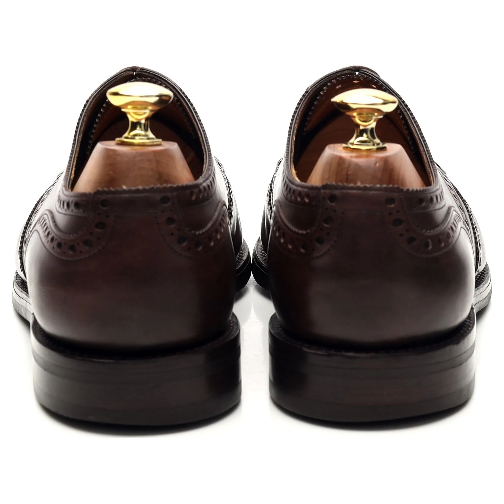 'Hayle' Dark Brown Leather Derby Brogues UK 8 EE