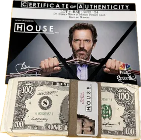 HOUSE: Dr Gregory House's Stack of Motion Picture Money