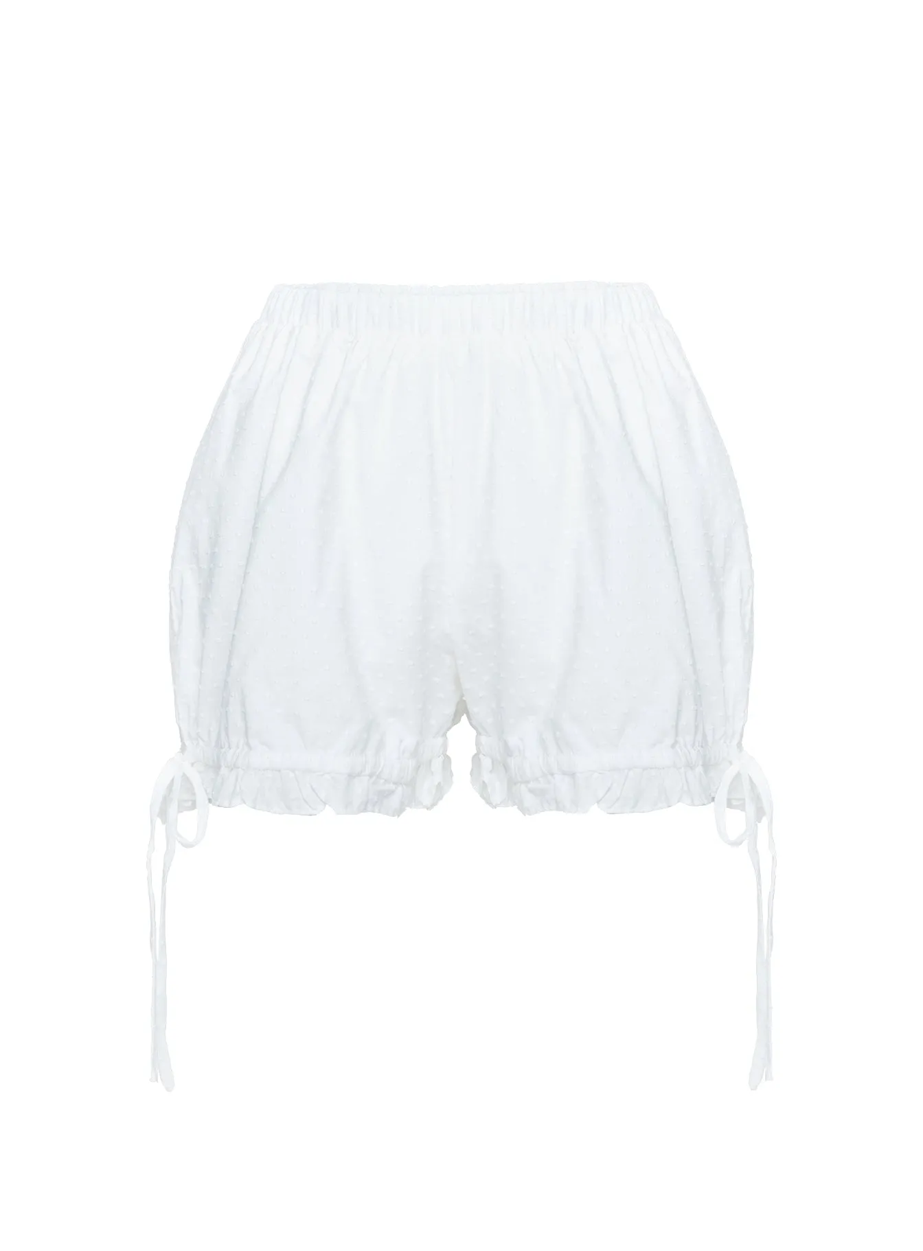 Invisible String Lace Sleep Short White