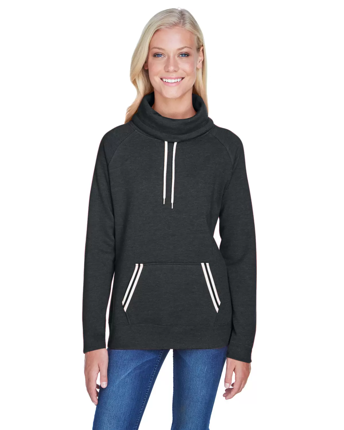 J America 8653 Relay Women's Cowlneck Sweatshirt SKU: 8653