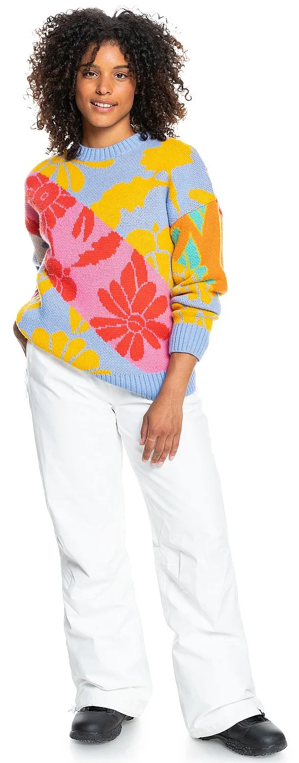 jumper Roxy Rowley X Roxy Apreski Layer - WBB8/Bright White Patch Rowley Jacq - women´s