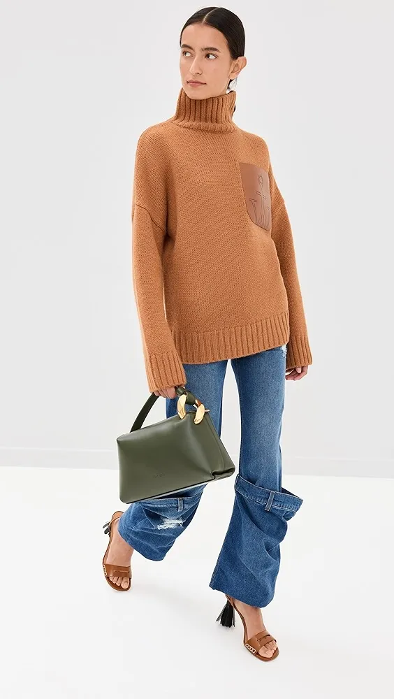 JW Anderson   Leather Patch Pocket Sweater 