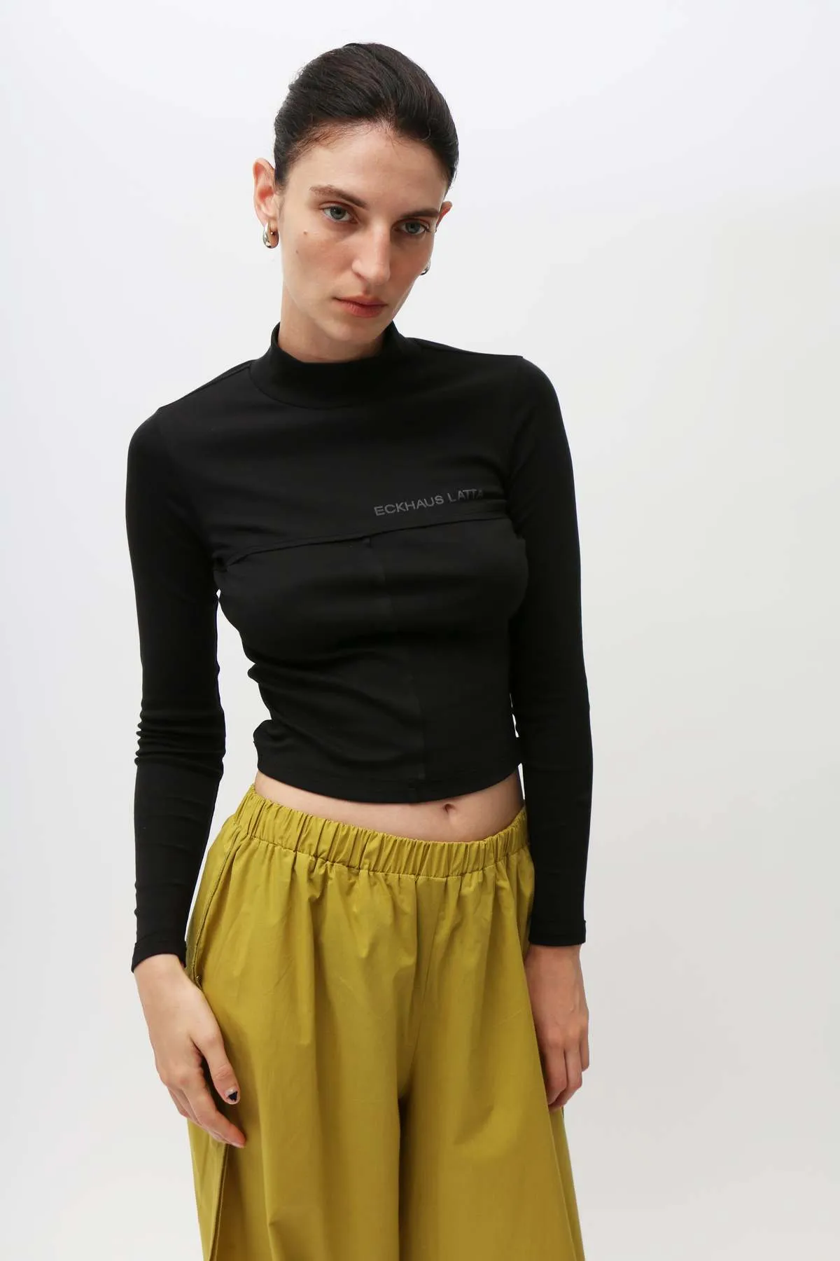 Lapped Baby Turtleneck - Black