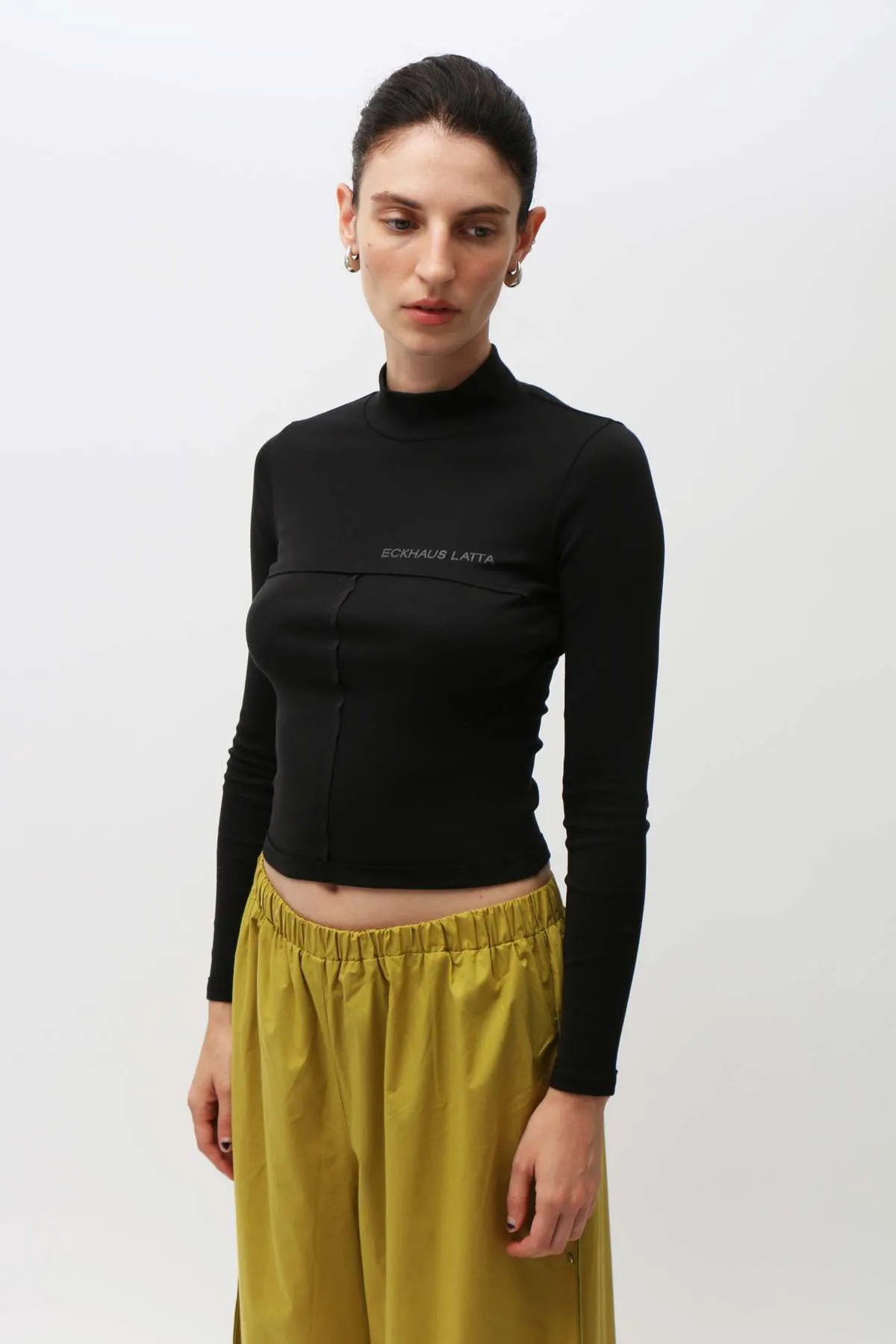 Lapped Baby Turtleneck - Black