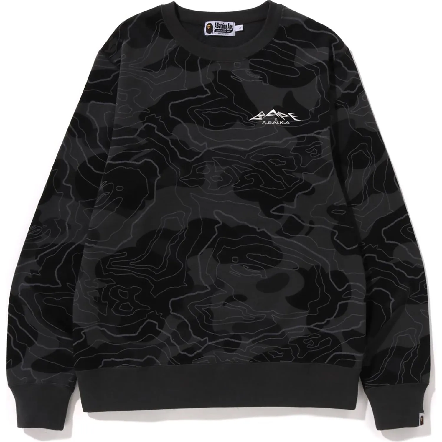 LAYERED LINE CAMO CREWNECK MENS