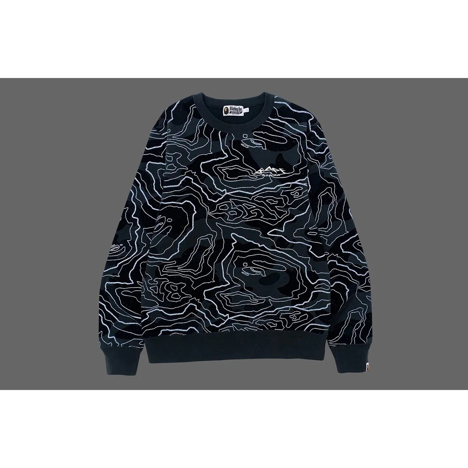 LAYERED LINE CAMO CREWNECK MENS