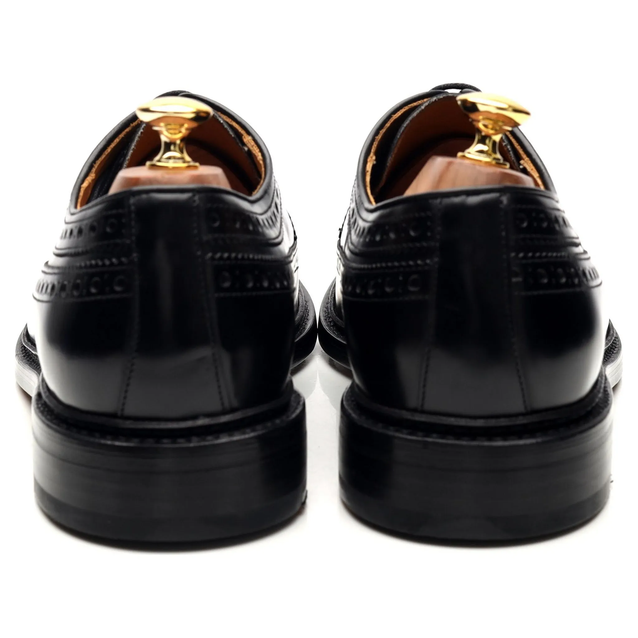 'Leconfield ll' Black Leather Derby Brogue UK 10 F