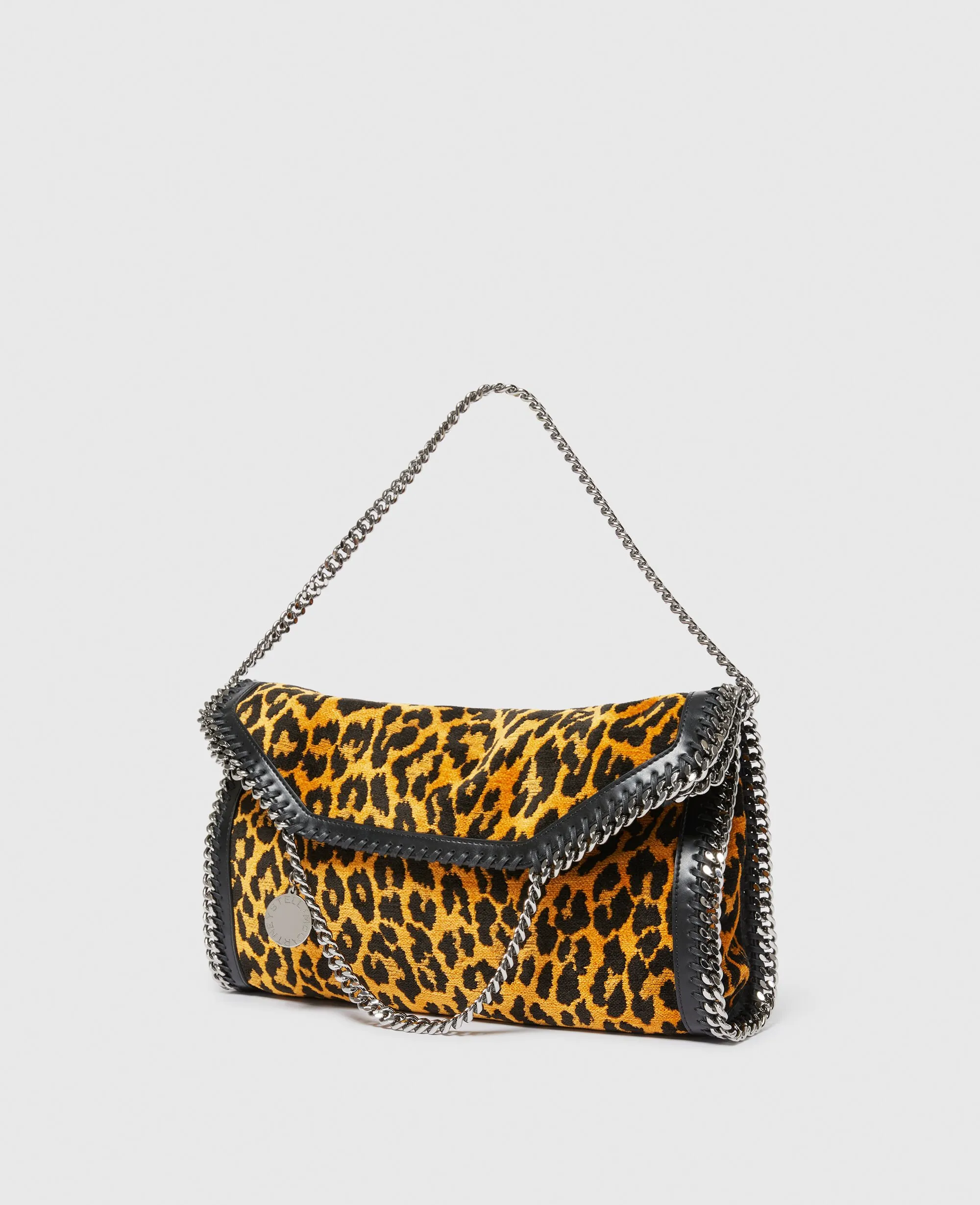 Leopard Falabella Fold-Over Tote Bag