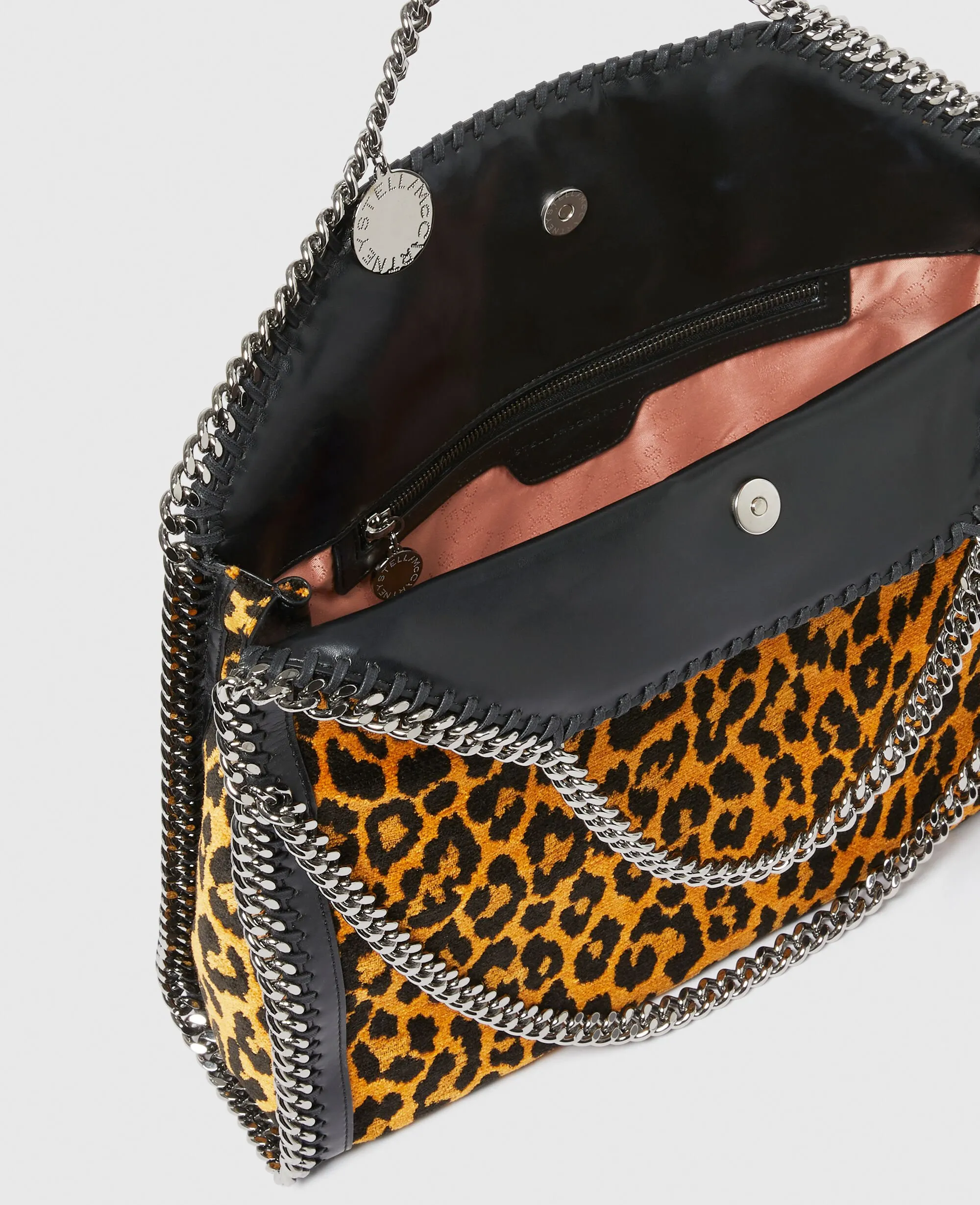 Leopard Falabella Fold-Over Tote Bag