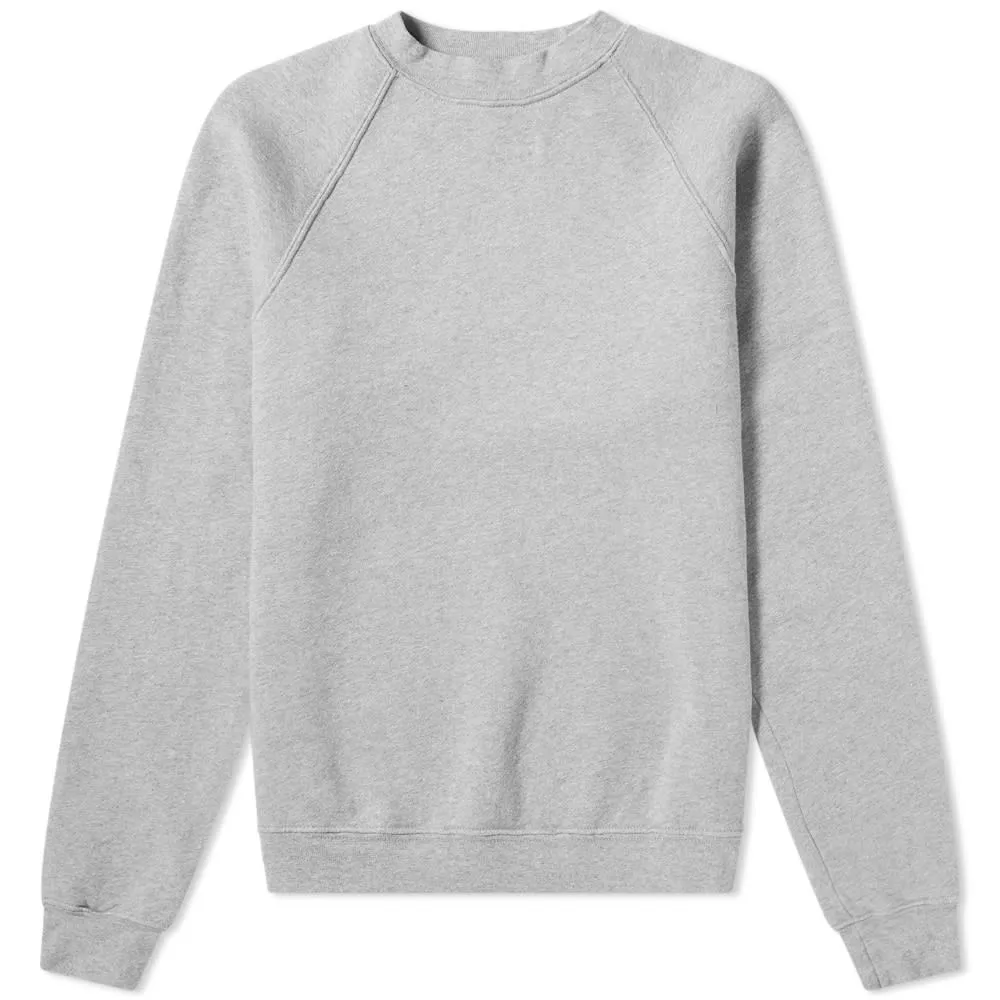 Les Tien Vintage Heavyweight Classic Raglan SweatHeather Grey