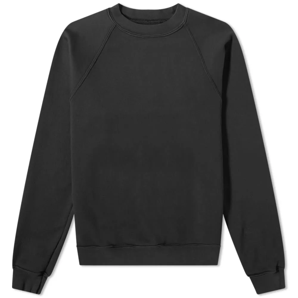 Les Tien Vintage Heavyweight Classic Raglan SweatJet Black