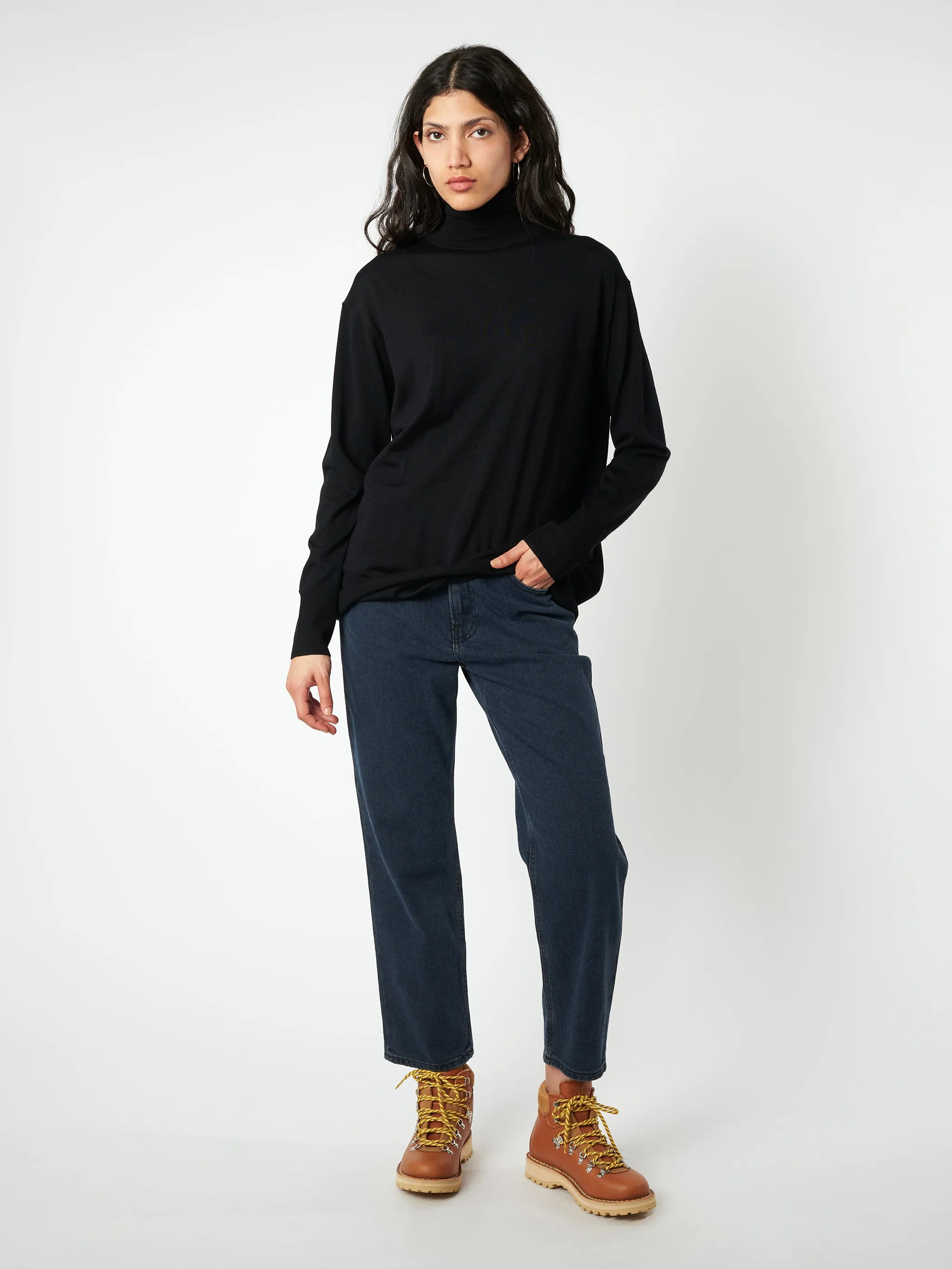 Loose Fit Merino Wool Turtleneck