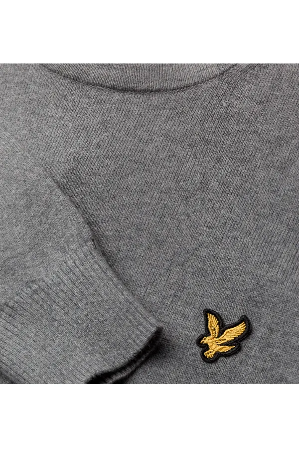 Lyle & Scott Merino Crew Knit Grey