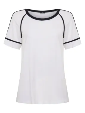 Maglietta con maniche raglan in Viscosa Crêpe - Fant.Bianco