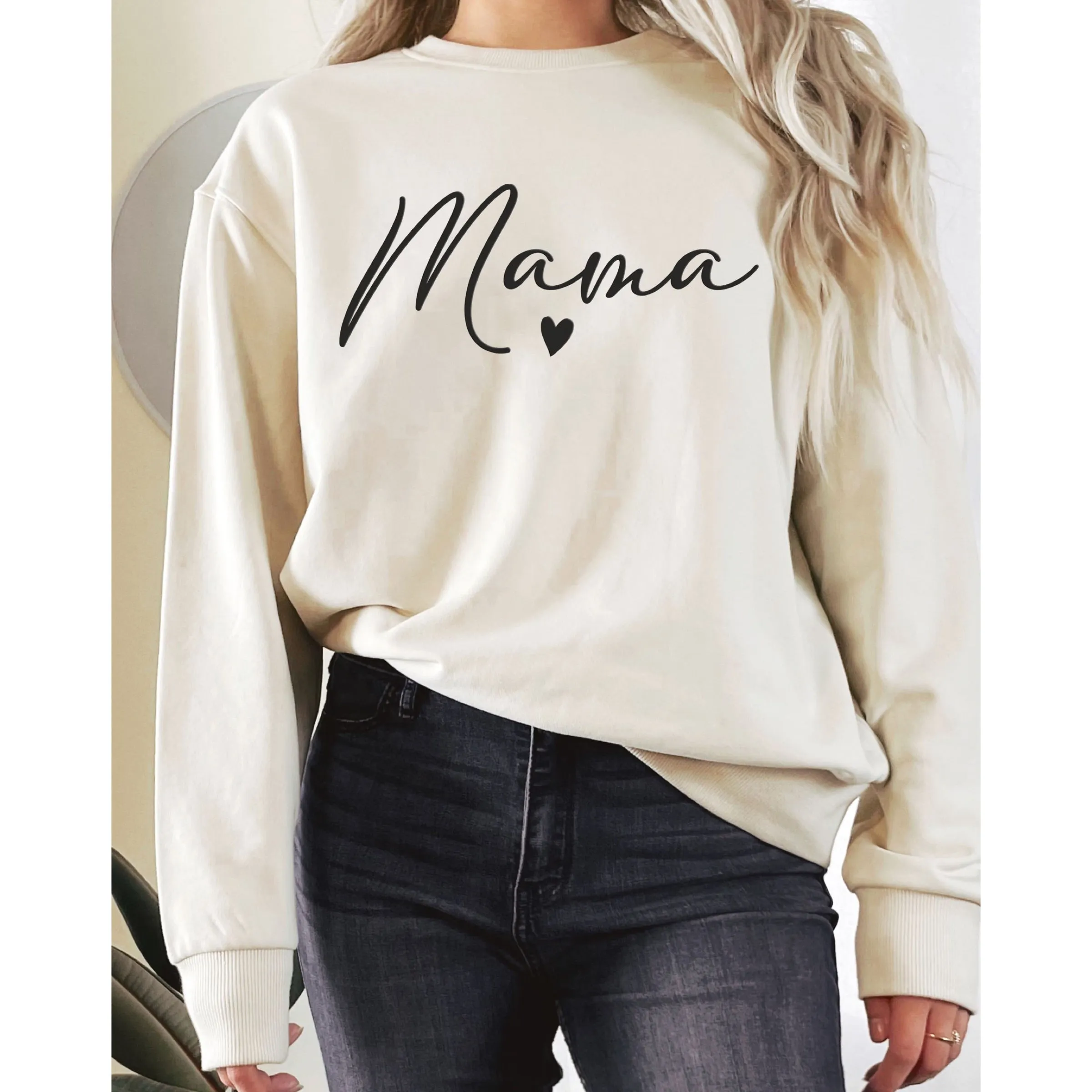 Mama Heart Crewneck Sweatshirt