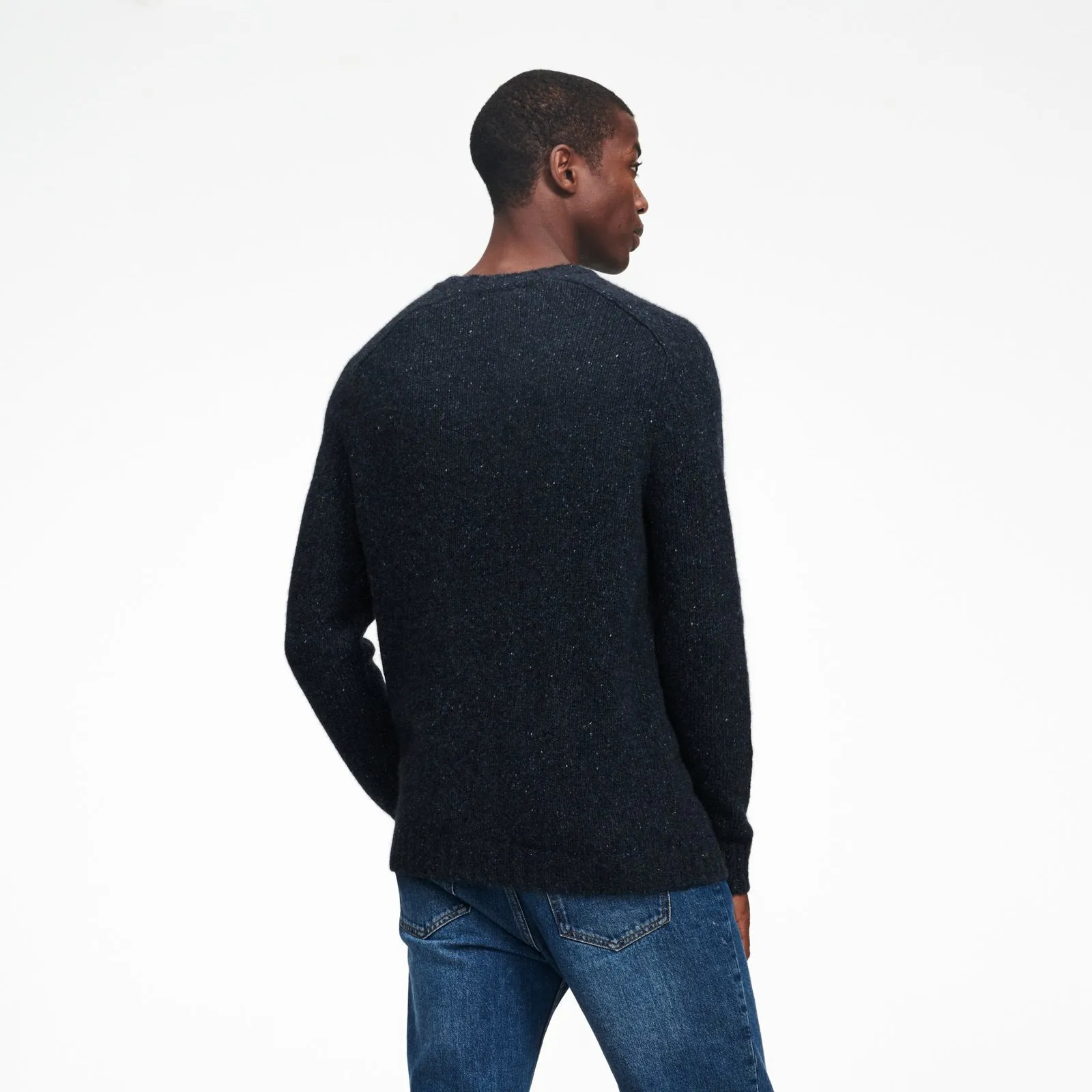 Marled Cashmere Crewneck Sweater