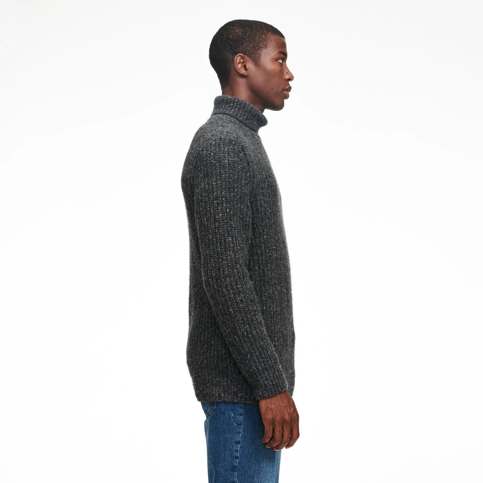 Marled Cashmere Turtleneck Sweater