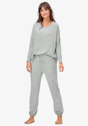 Marled Knit Jogger Pants