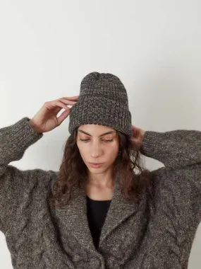 Marled Rib Hat - Smoke