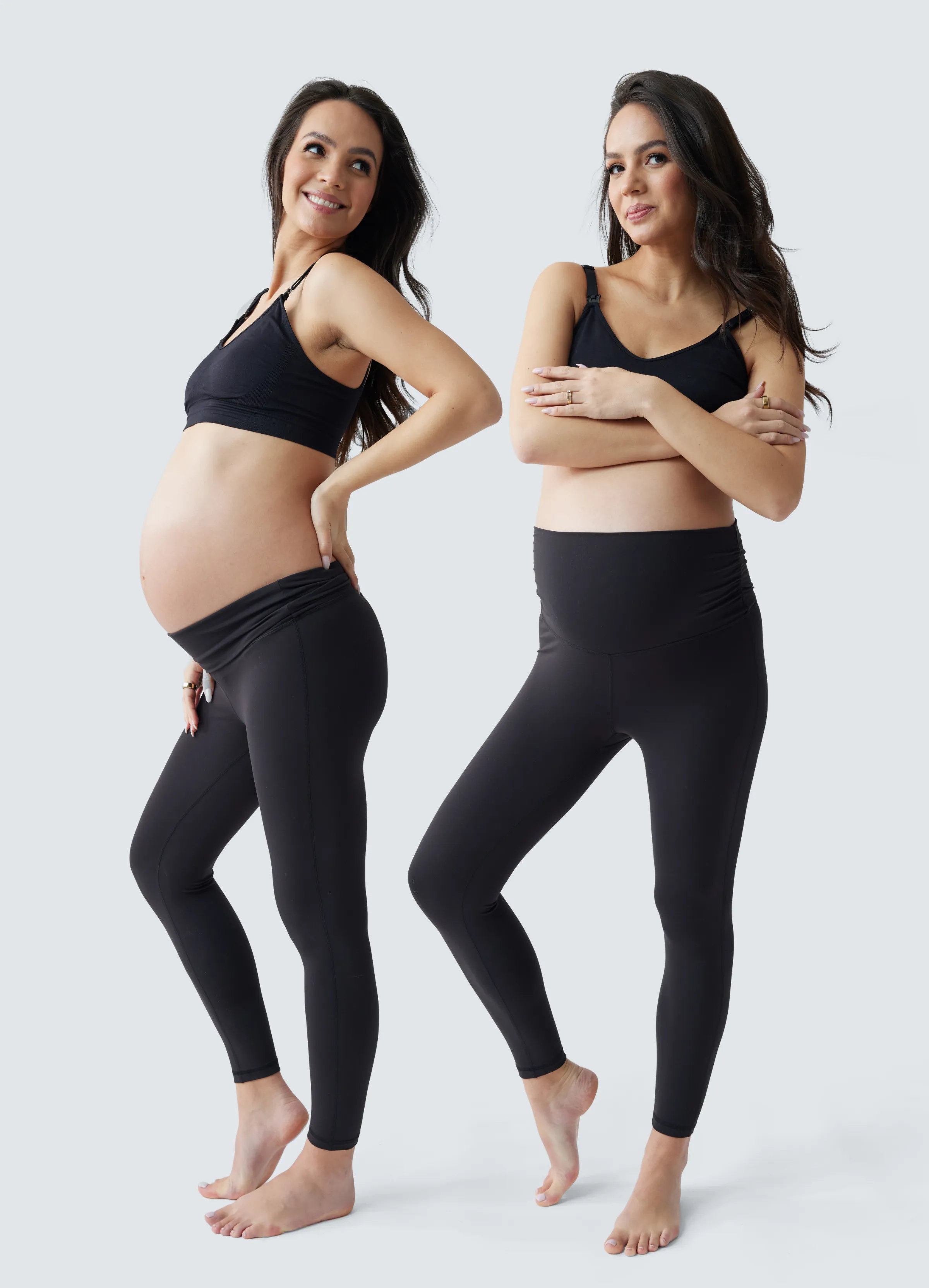 Maternity and Postpartum Active Workout Leggings 2-Pack Bundle