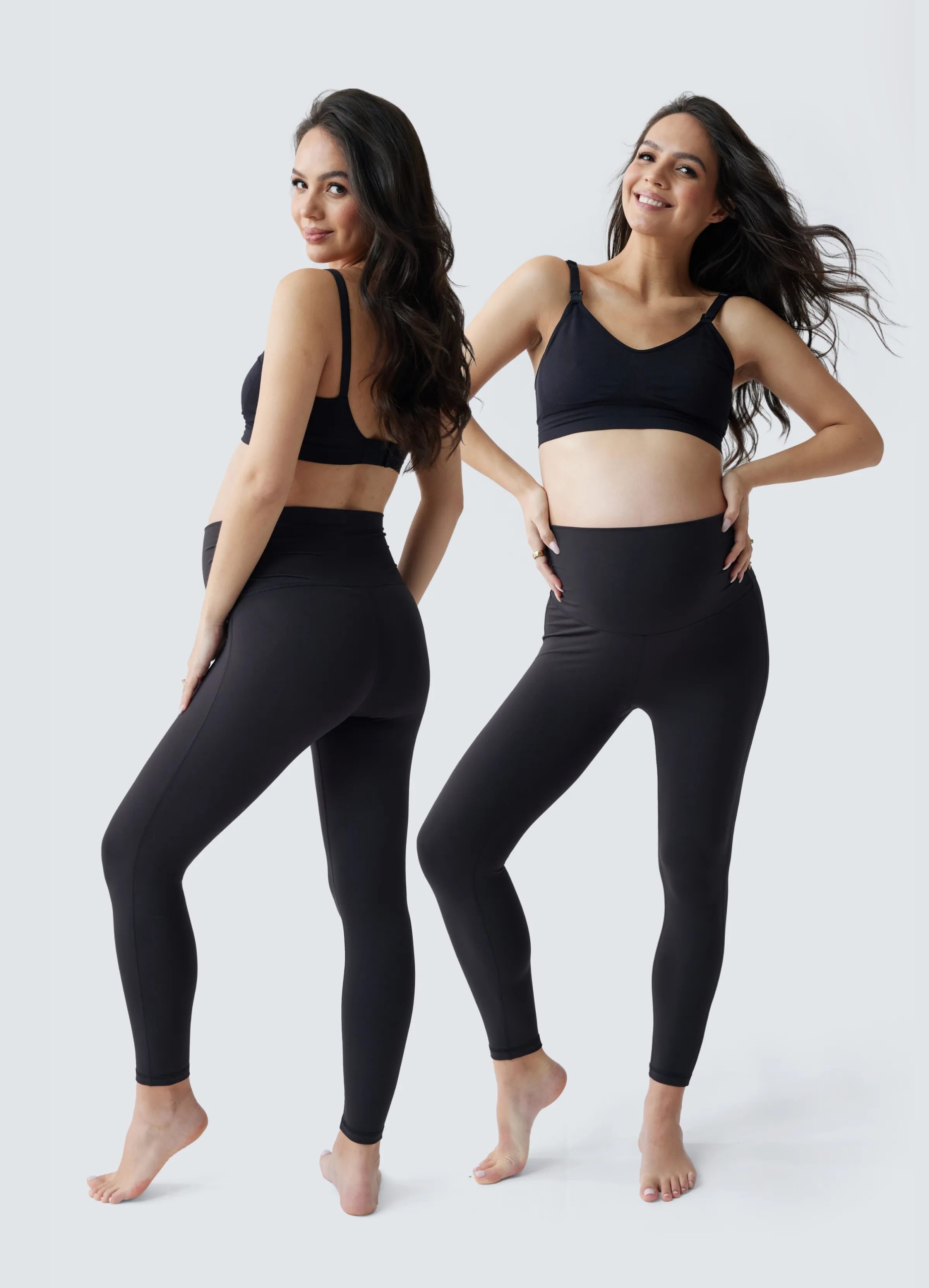 Maternity and Postpartum Active Workout Leggings 2-Pack Bundle