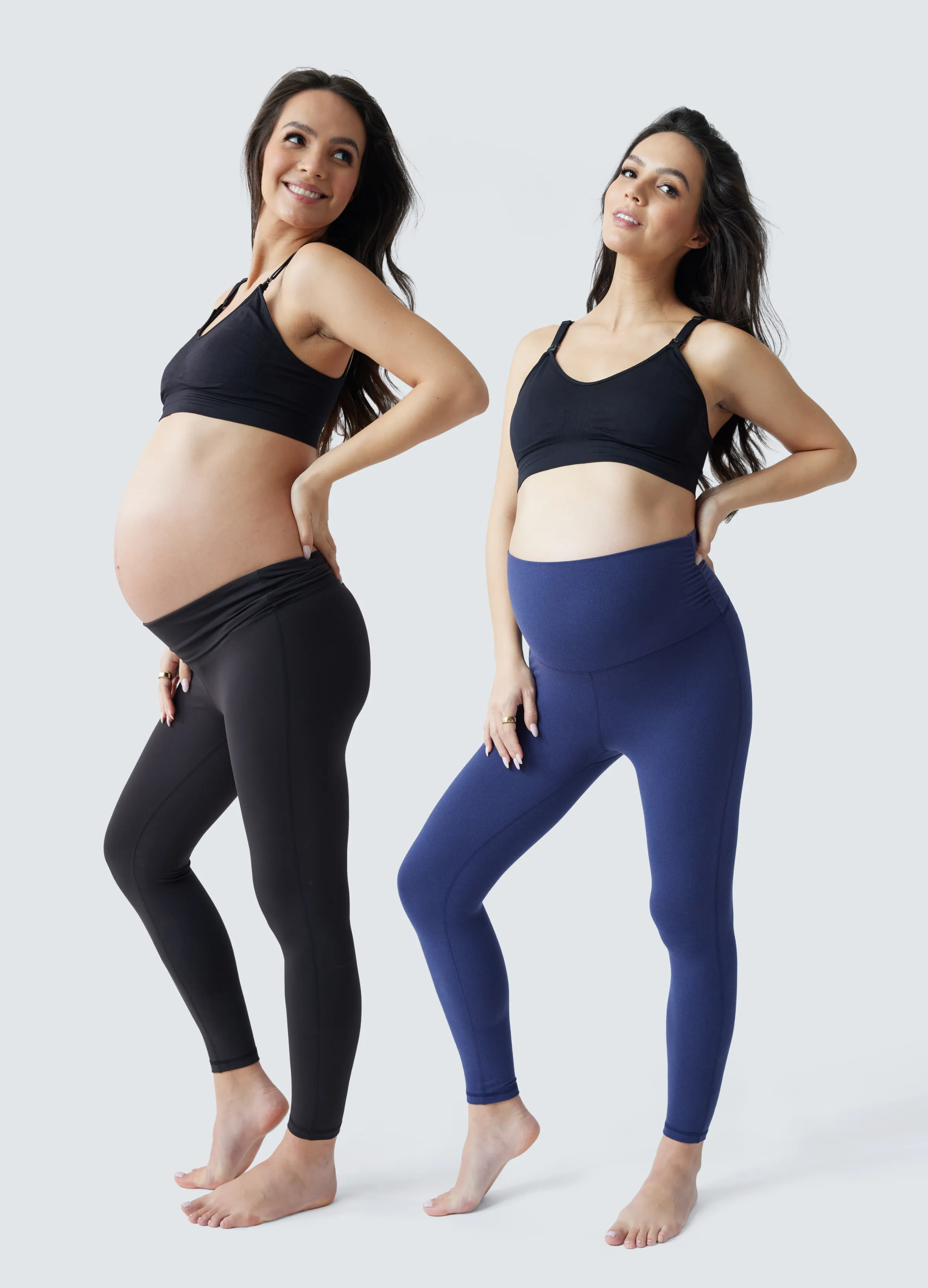 Maternity and Postpartum Active Workout Leggings 2-Pack Bundle