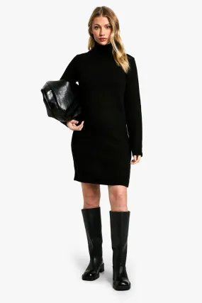 Maternity Knitted Turtleneck Dress