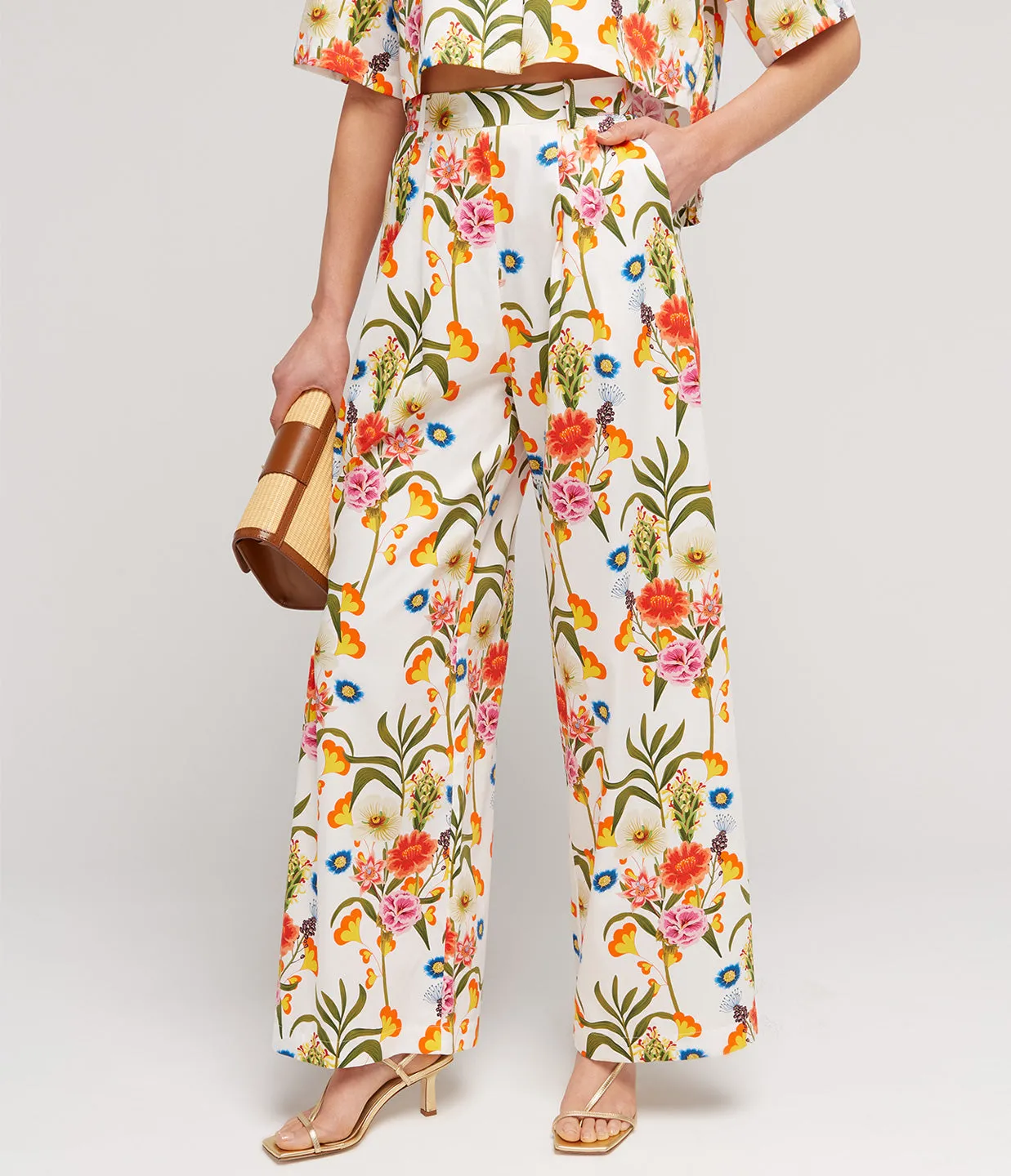 Melia Cotton Pant in Vila Floral