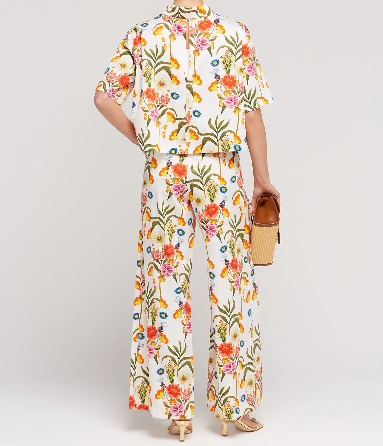 Melia Cotton Pant in Vila Floral