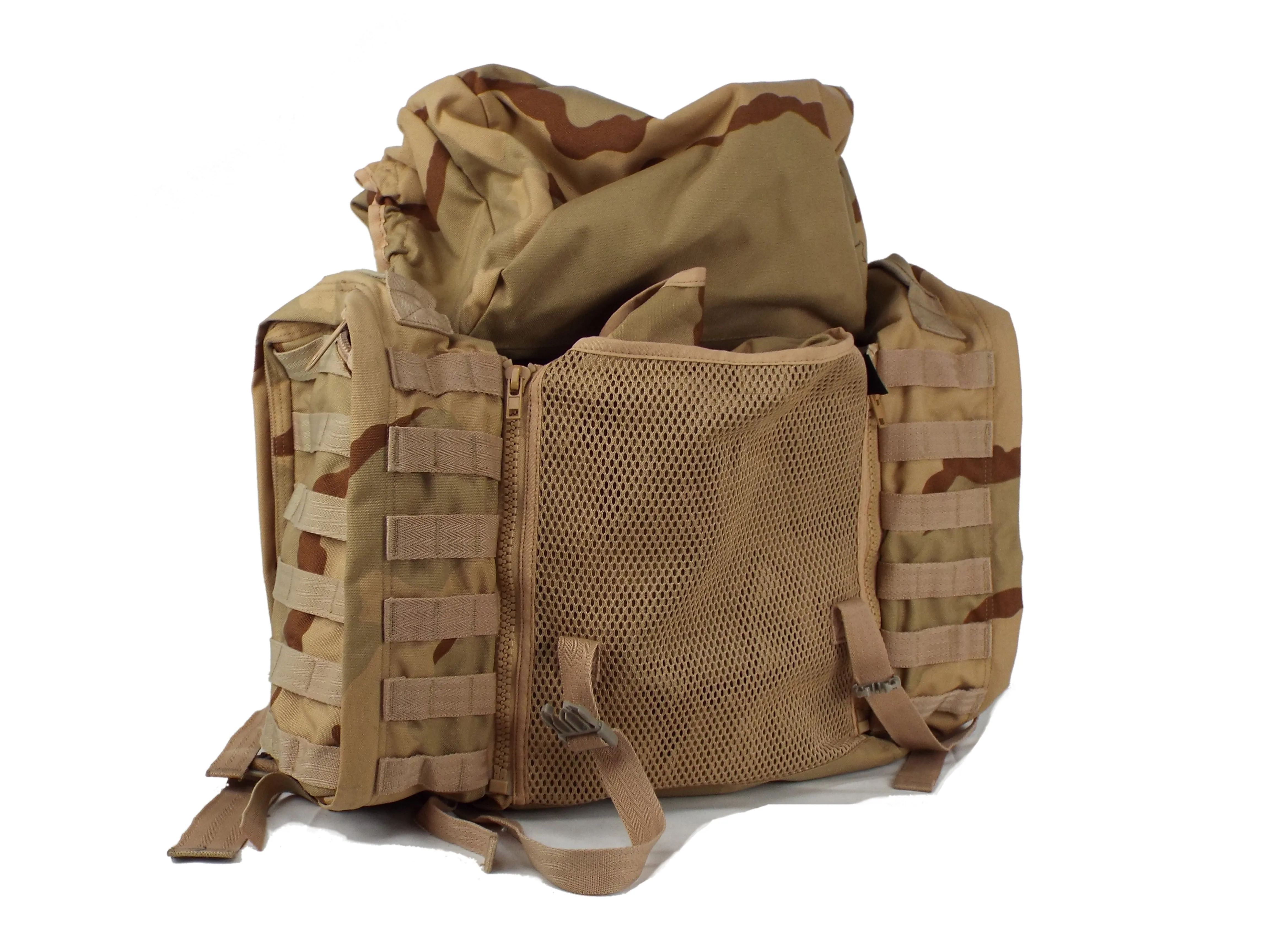 Miltec Desert camouflage - emergency stretcher - folds into back pack - Unissued condition