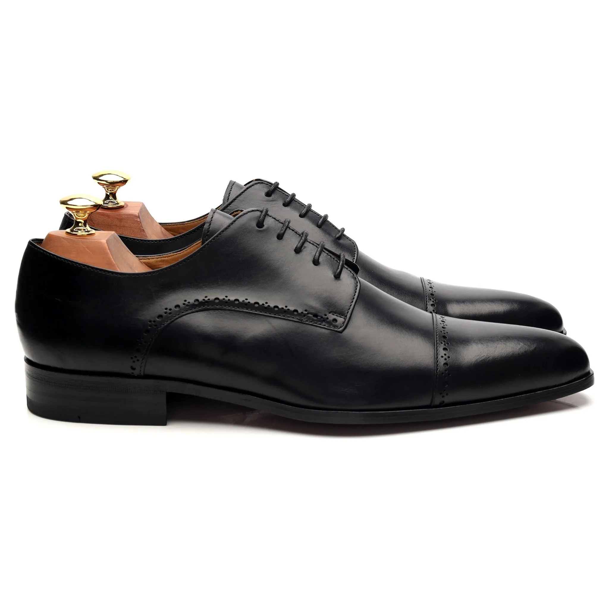 'Montana' Black Leather Derby UK 9