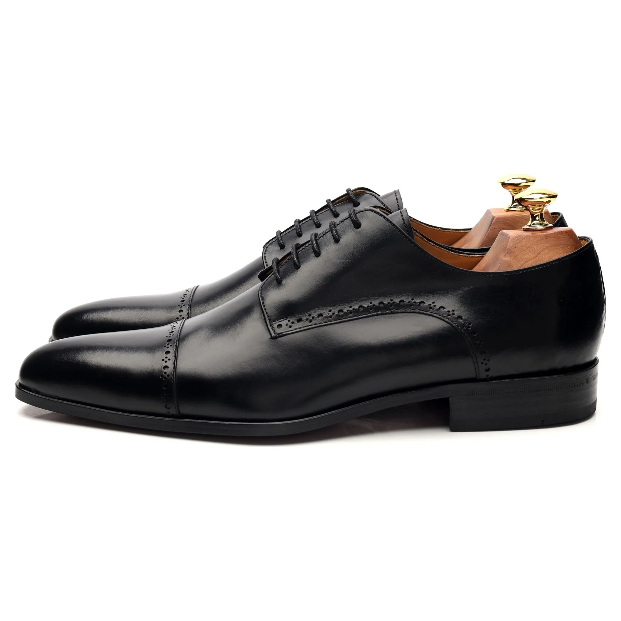 'Montana' Black Leather Derby UK 9