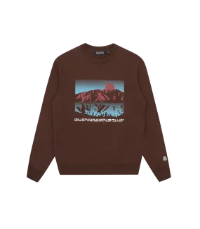 MOUNTAINSCAPE CREWNECK - BROWN