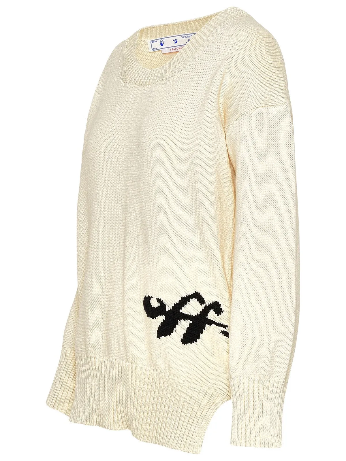 Off-White Logo Intarsia Knit Jumper